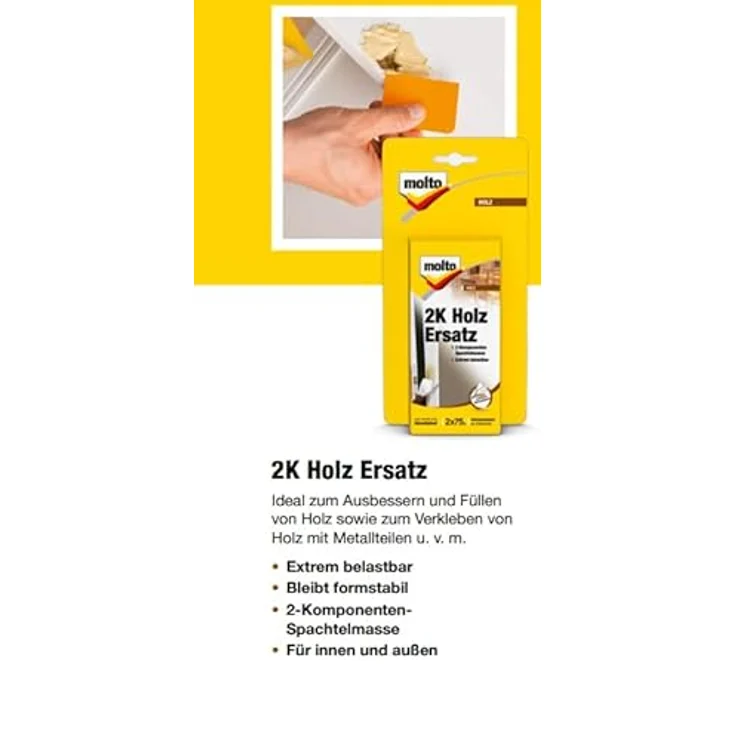 Molto 2K Holz Ersatz 150g Ausbessern und Ersetzen – Bild 4