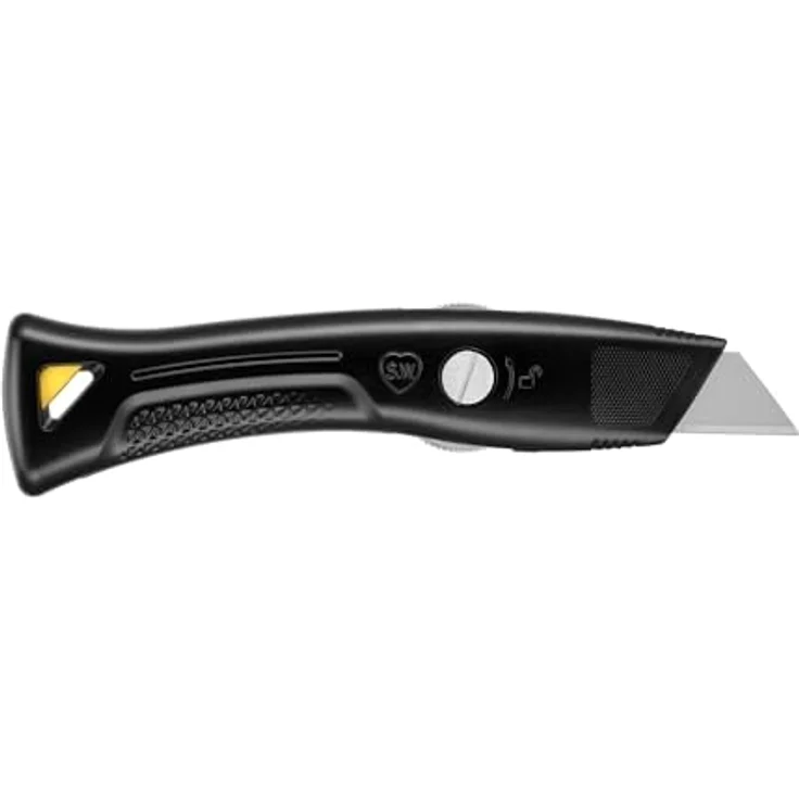 STANLEY FMHT10500-0, Cuttermesser mit feststehender Klinge, schwarz, inkl. 2 Trapezklingen und 1 Hakenklinge, ergonomisches Design für professionelle Anwendungen – Bild 4