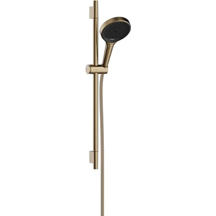 Hansgrohe Rainfinity Duschbrauseset 130, Duschset mit EcoSmart-Technologie, 3 Strahlarten, 8.5 l/min, Graphit, 650 mm S Puro Brausestange – Bild 1