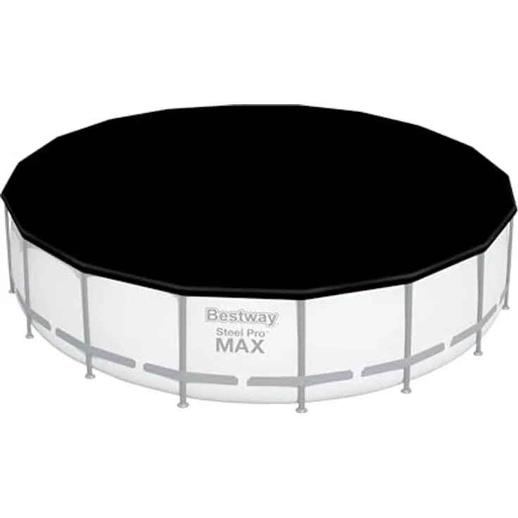 Bestway PVC-Abdeckplane Ø 555 cm, schwarz, rund