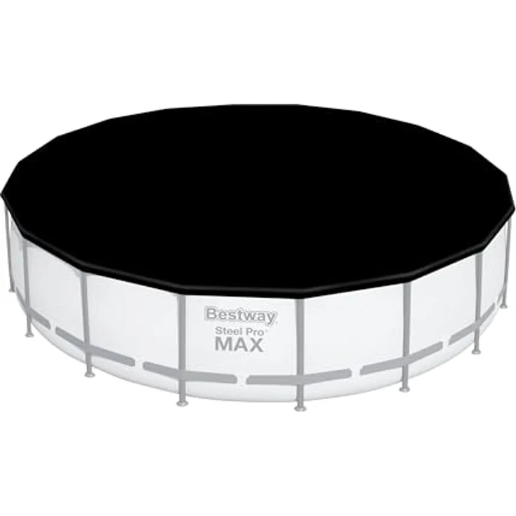 Bestway PVC-Abdeckplane Ø 555 cm, schwarz, rund – Bild 1