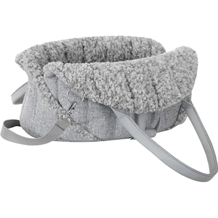 DOGGY Hundetasche, Tragetuch, Tragetasche, Höhenverstellbar, Transportbox, Reise, 38x24x28 cm, Asche Inari – Bild 4