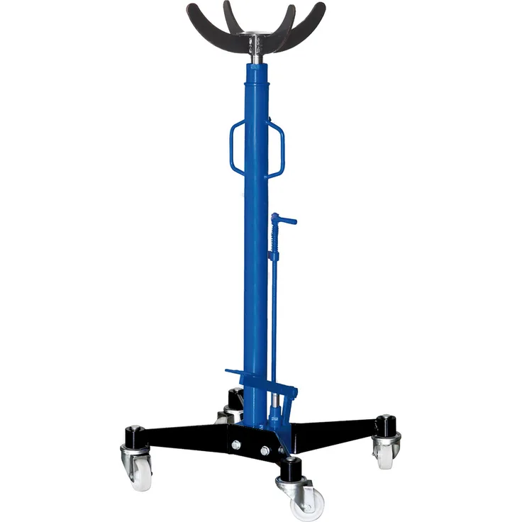 BGS technic 9239 Getriebeheber, 600 kg mit schwenkbarem Sattel und hydraulischem Fußpedal