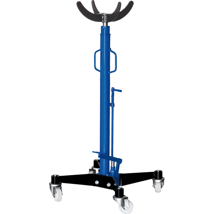 BGS technic 9239 Getriebeheber, 600 kg mit schwenkbarem Sattel und hydraulischem Fußpedal