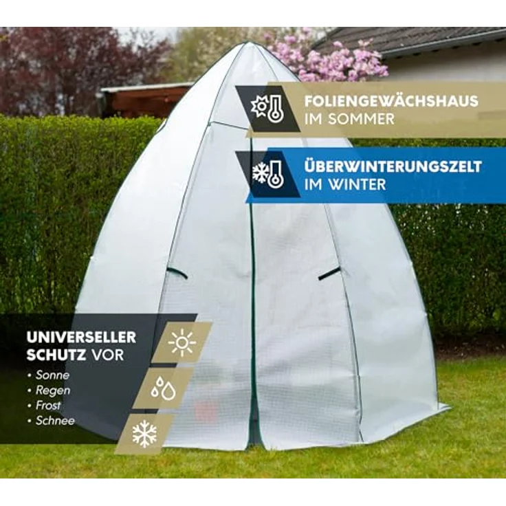 WESTMANN Überwinterungszelt Avocado | 250x250x250 cm | Pflanzenschutz & Foliengewächshaus zum Überwintern von Pflanzen – Bild 3