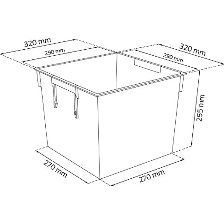 Maceta Rato 32 litros con cubilete para plantar en color antracita 32 x 32 x 32,5 cm. – Bild 3