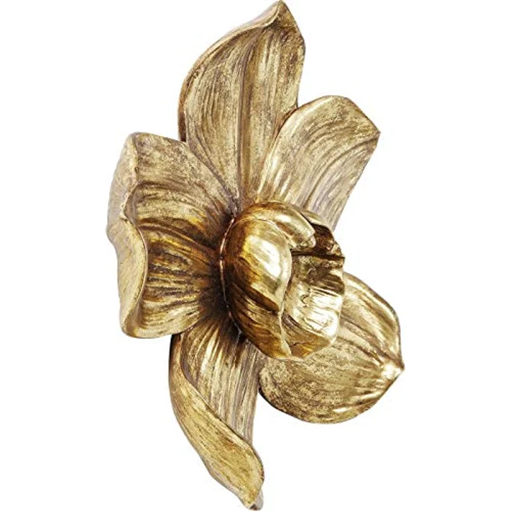 Kare Design Wandschmuck Orchid Gold 44cm, goldener Wandschmuck als Blumen Motiv in der Farbe Gold, Eyecatcher für die Wand als Accessoire für das Wohnzimmer (H-B-T) 44,3x40,1x12cm – Bild 4