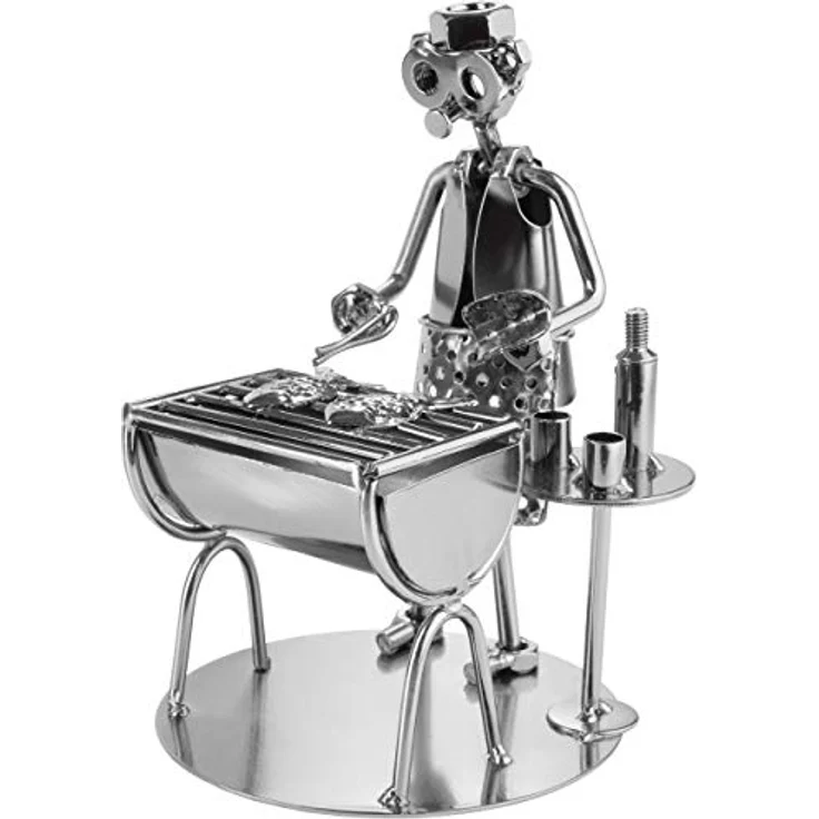 Schraubenmännchen Barbecue Grill - Grillmeister Metallfigur Handarbeit – Bild 2