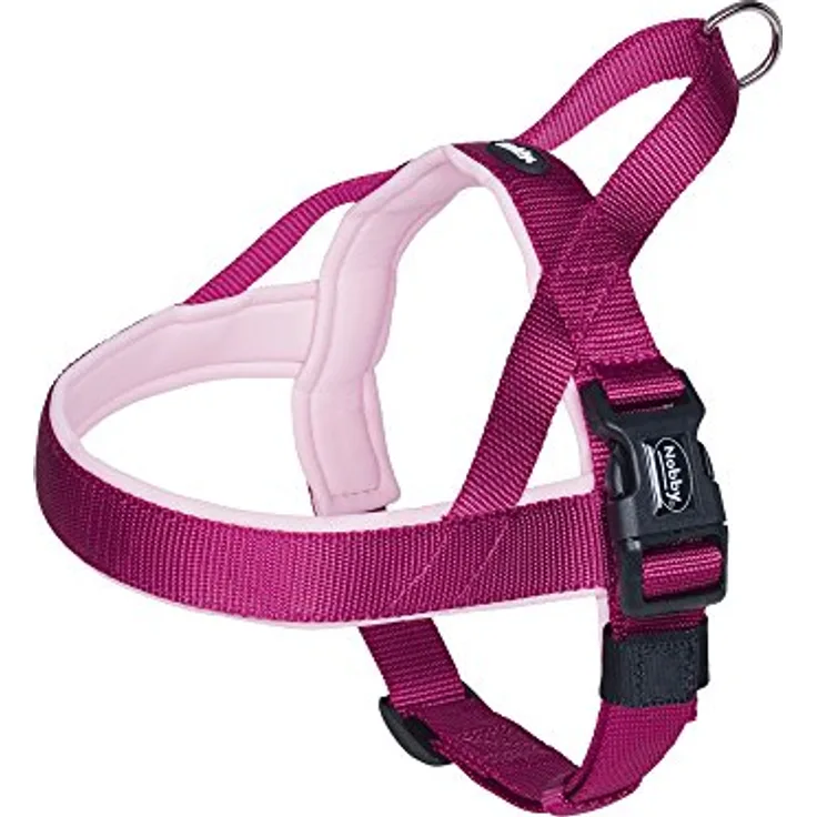 Nobby Norwegergeschirr Classic Preno, himbeere / pink L: 60-76 cm + 46 cm, B: 25/35 mm, 1 Stück