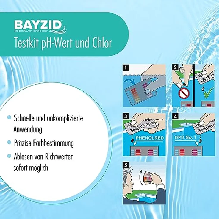 Test-Kit zur optimalen Messung des Chlorgehalts und pH-Werts – Bild 5