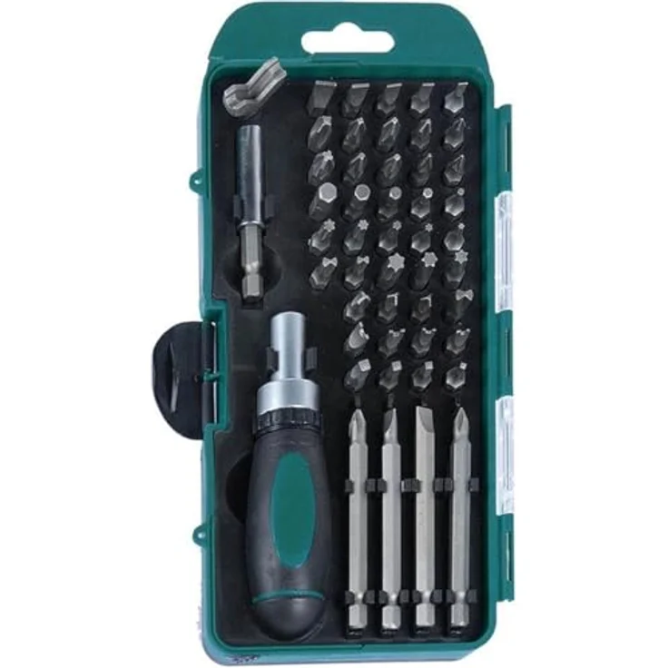 Brüder Mannesmann M29893 Bit-Set, 49-teilig mit verschiedenen Schraubenzügen und Bits – Bild 4