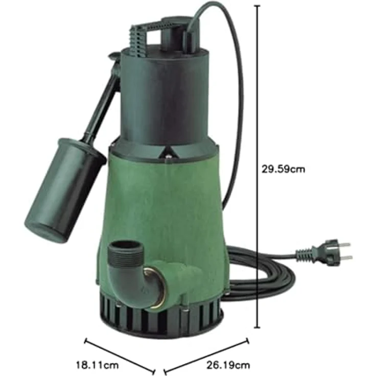 DAB NOVA 300 M-A Tauchpumpe, 13.000 L/Std., 350W, Förderhöhe 7,2 m, mit Schwimmer, Korngröße 10 mm – Bild 2