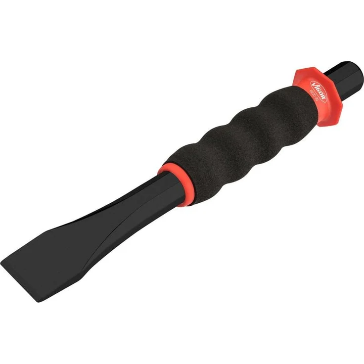Vigor Flachmeißel V6220-29, 29 mm mit ergonomischem Griff und Handschutz, reduziert Verletzungsrisiko