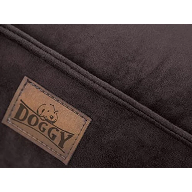 DOGGY Hundebett Haustierbett Hundeliegen Hundecouch Liegen Hundekissen Bett Sofa Hundekorb Tierbett Hundesofa Matratze Schlafplãtze, Braun, 120 x 77 cm - Bezug mit Reißverschluss, OEKO-TEX-zertifizierte Materialien und erhöhte Rückseite zum Schutz vor Schmutz – Bild 4