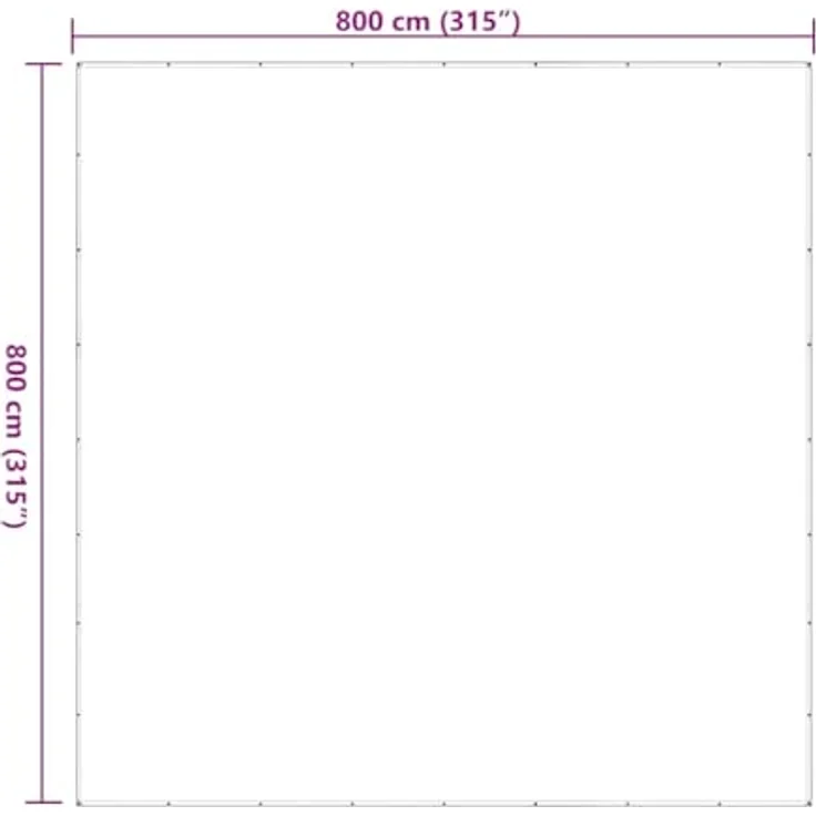 vidaXL Transparente Plane 8x8 m mit Ösen, wasserfest und langlebig aus Polyethylen – Bild 2