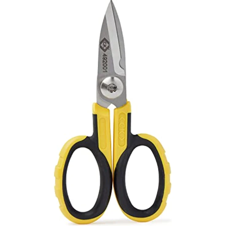 C.K 492001 Elektrikerschere, 140mm - Hochleistungsschere für weiche Kabel bis zu 22 mm Ø, robuste Hohlschliffklingen, inkl. Gürteltasche – Bild 2