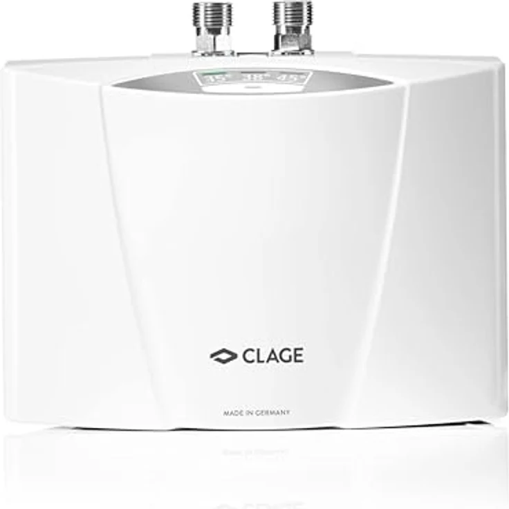 CLAGE MCX4 Klein-Durchlauferhitzer, 4,4 KW, elektronisch geregelt für Handwaschbecken, druckfest + drucklos, 230V Festanschluss, LED-Temperaturanzeige – Bild 1