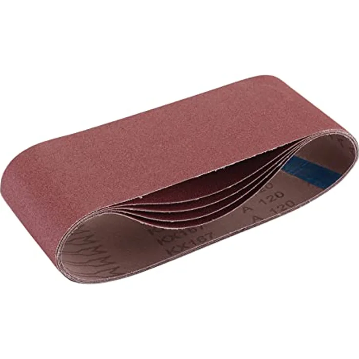 Draper Gewebe-Schleifband, 100 x 610 mm, Körnung 120 (5 Stück), rot, Einheitsgröße 09256