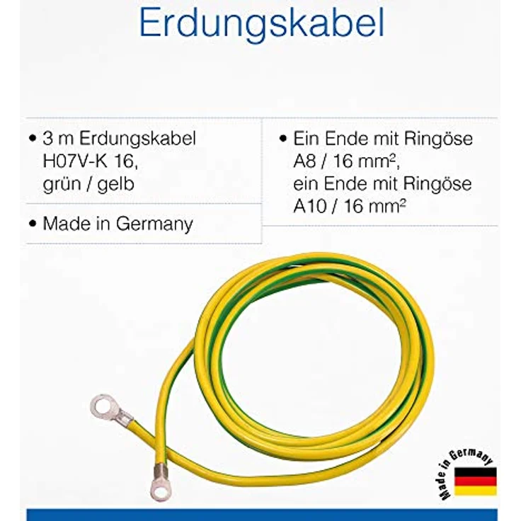 AS Schwabe Erdungsdraht H07V-K16 D.16mm m.PVC-Ummantelung grün-gelb Kupfer – Bild 3