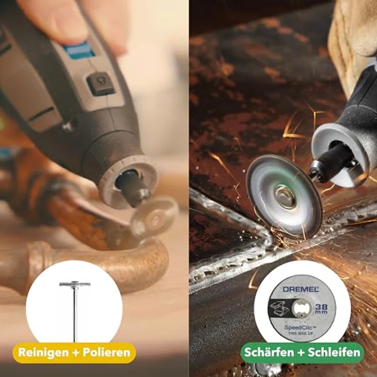 DREMEL Akku-Multifunktionswerkzeug Dremel 8240-5/65 Platinum+ Box, 12V Akku-Multitool mit 5 Aufsätzen und 65-tlg. Zubehörset – Bild 9
