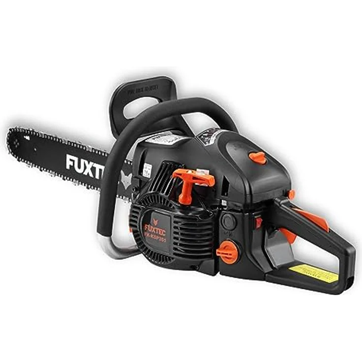 FUXTEC Benzin Kettensäge FX-KSP351 – Motorsägen Leistung 2,1 KW/ 50,8ccm Hubraum & EASY-Start – Schwertlänge 18 Zoll – Gewicht von 5,37Kg- Notstopp-Kippschalter/Schwertschutz – Bild 3