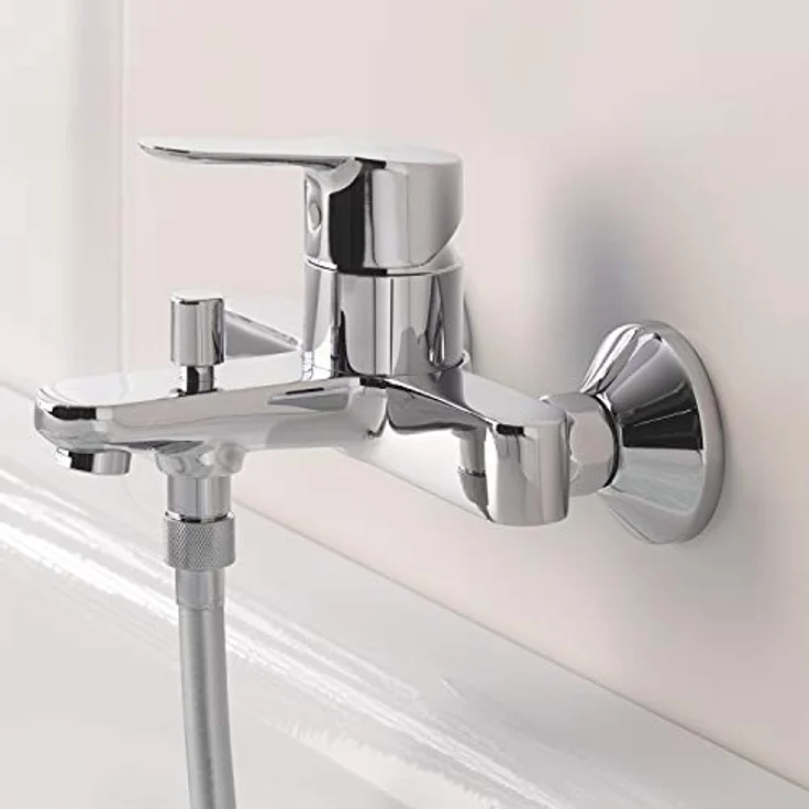 GROHE Einhand-Wannenbatterie BauEdge 23334, inkl. Rückflussverhinderer, Wandmontage, chrom – Bild 4