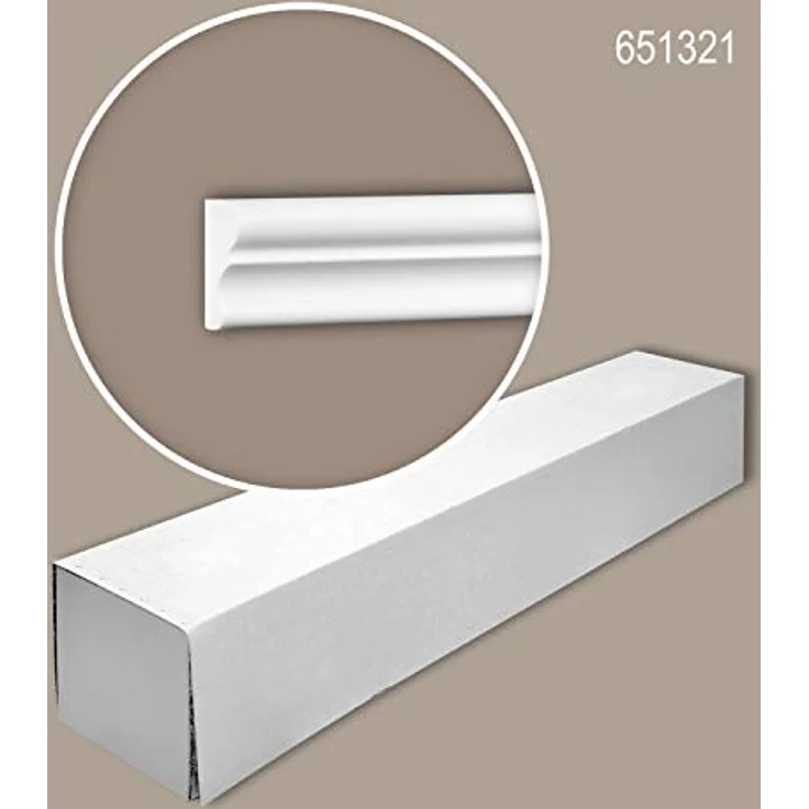 Profhome Zierleiste 651321, Wand- und Friesleisten Set mit 10 Zierleisten, 20 m, extrudiertes Polystyrol (XPS), weiß, leicht und stoßfest – Bild 2