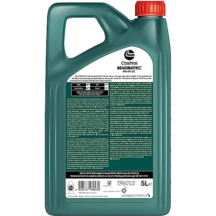 Castrol Magnatec Motoröl Stop-Start 5W-30 C3, Hochleistungsmotorenöl für Otto- und Dieselmotoren, 5.000 ml – Bild 4