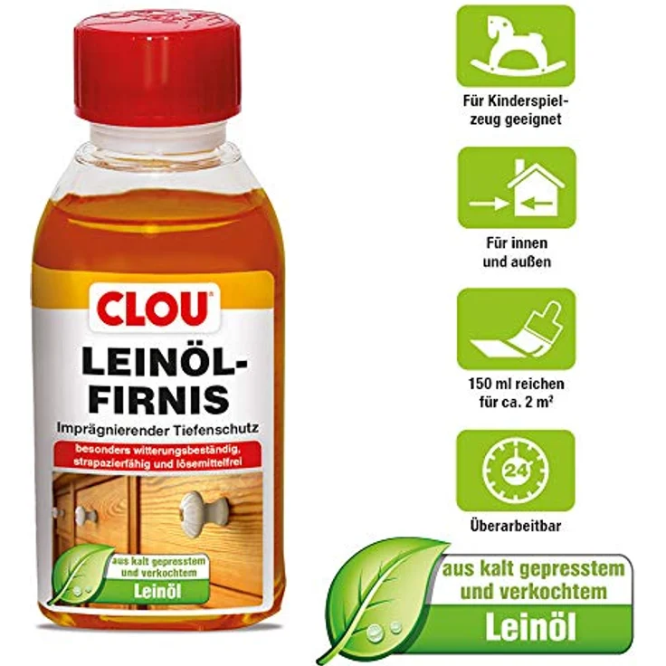 Alpina Clou Leinöl Firnis 150Ml – Bild 2