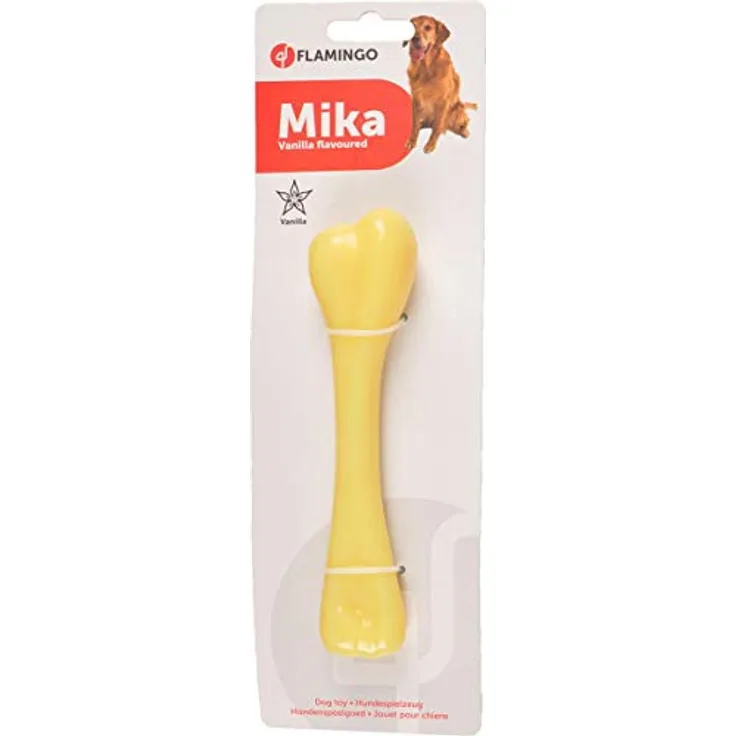 Flamingo VANILLEKNOCHEN 17CM, Tierspielzeug aus Gummi