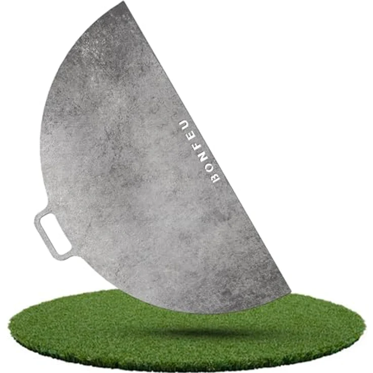 BonFeu Plancha Feuerplatte ½ Ø120cm - 6mm Dick - Grillplatte aus hochwertigem Stahl für Feuertonne und Feuerschale – Bild 1