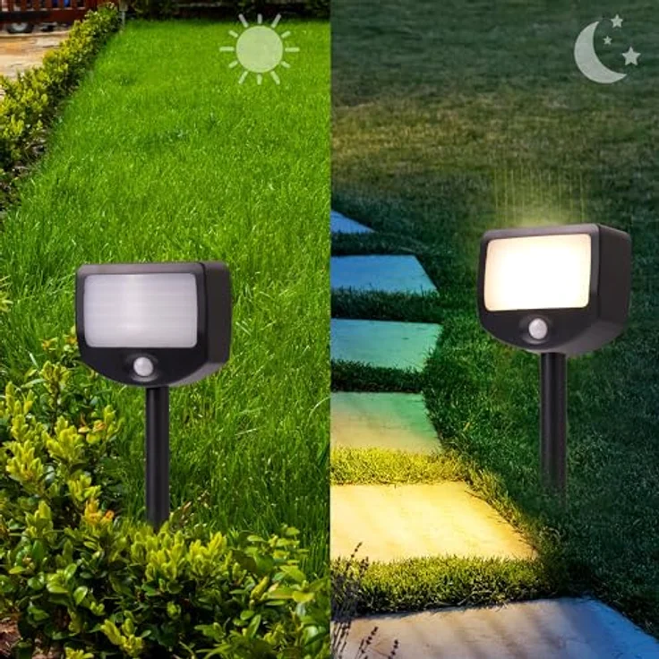 Northpoint LED Batterie Strahler Fluter Sicherheitsleuchte 3er Set mit Funk-Aktivierung Bewegungsmelder Dämmerungssensor (Outdoor) – Bild 5