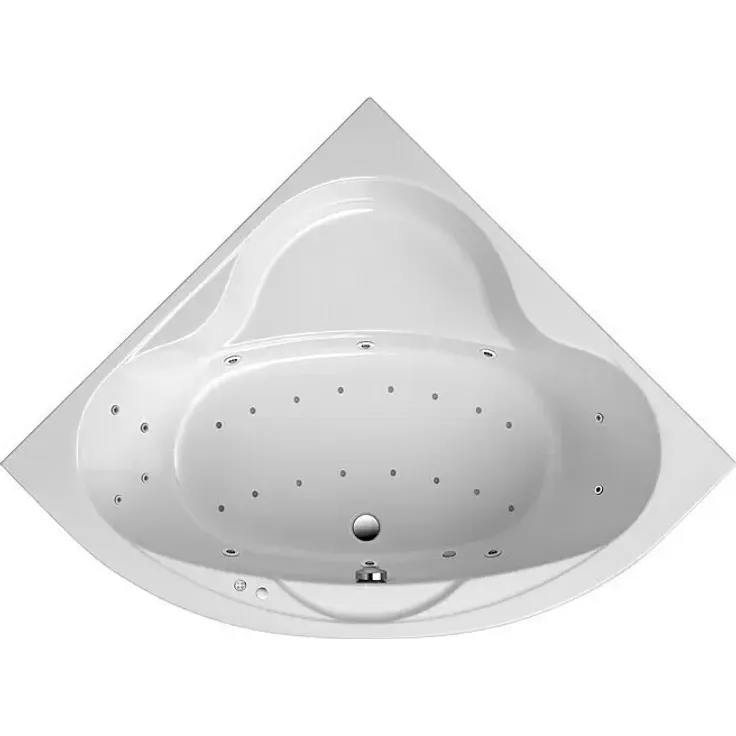 Ottofond Whirlpool Bengasi, 140 x 140 cm, Sanitäracryl, Weiß, Premium mit Hydra-Jet-Massage- und Luftsystem