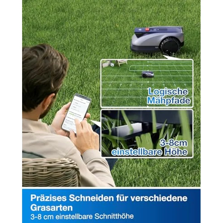 Ecovacs Mähroboter GOAT O1200 RTK mit ultra-präziser Positionierung Grey One Size – Bild 7