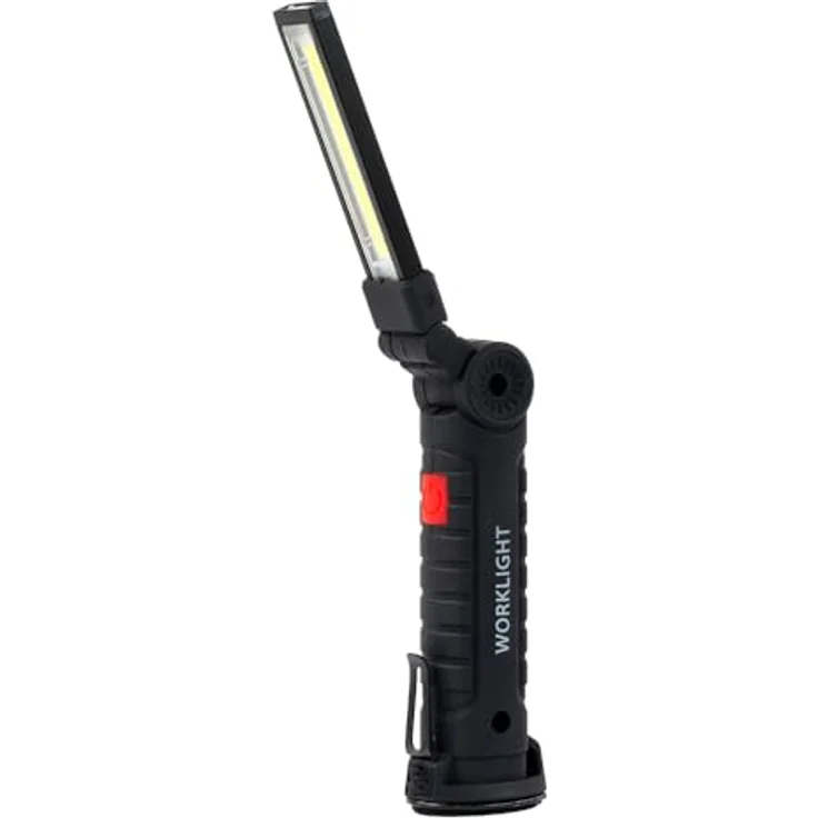 LUXULA LED-Arbeitsleuchte, 11 cm, Akku mit 5 Lichtmodi, USB-Aufladbar, 360° drehbar, mit Magnet und Haken, Inspektionslampe für Werkstatt und Camping – Bild 1