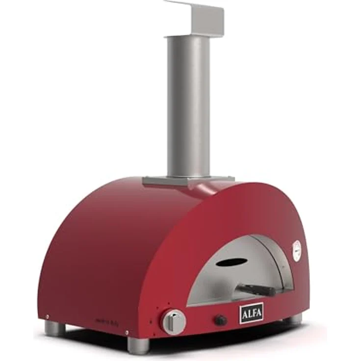 Alfa Forni Gas Pizzaofen Moderno 1 Pizza Rot - Backt 1 Pizza in 90 – Bild 4