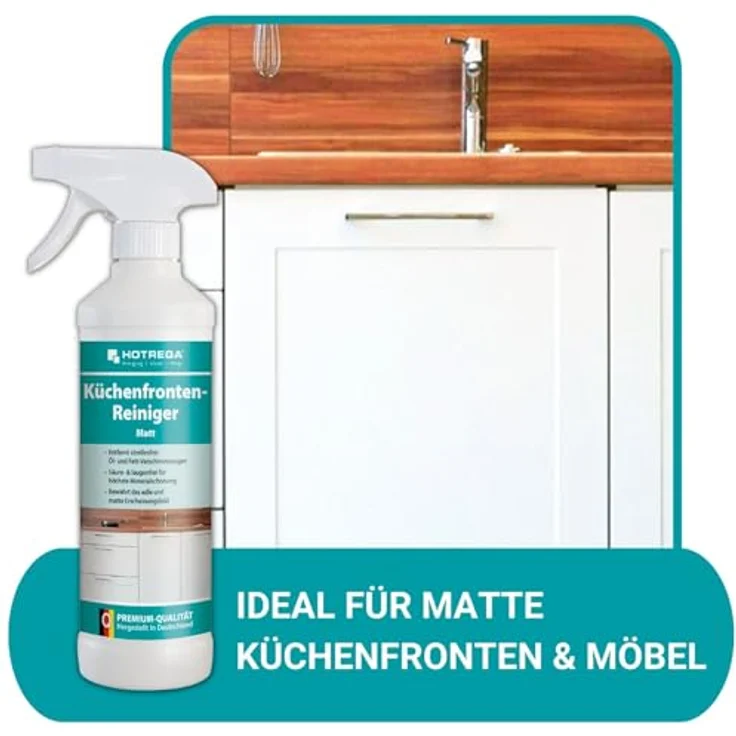 HOTREGA® Küchenfronten Reiniger matt, streifenfreier Intensivreiniger für matte Oberflächen, 500ml – Bild 5