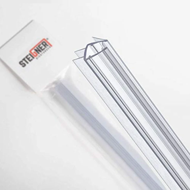 STEIGNER Duschtürdichtung UK20, 30 cm transparente Dichtung für Eckeinstieg und Fünfeckdusche, 10-11 mm Glasdicke, langlebig, schimmel- und kalkresistent, einfache Montage – Bild 5