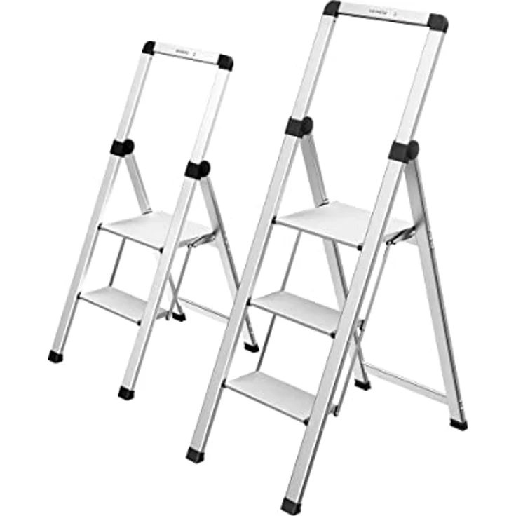 Hailo Selekta | Alu-Sicherheits-Trittleiter DK40 Basicline Design | 3 stufig, Silber – Bild 2