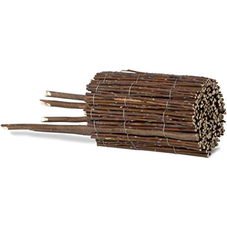 Windhager Beeteinfassung WEIDE Rolle, Beetumrandung Weidezaun Gartenzaun Rasenkante Palisade, Flexible Begrenzung für Blumen- und Gemüsebeete, aus verwebter Weide 35 x 100 cm, 06457 – Bild 2