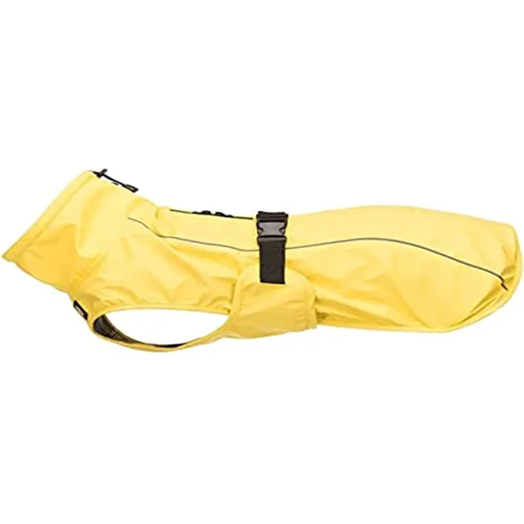 TRIXIE Regenmantel Vimy für Hunde XS gelb – Hunde-Regenjacke mit reflektierenden Elementen für mehr Sicherheit im Dunkeln – bequem & verstellbar - 7971