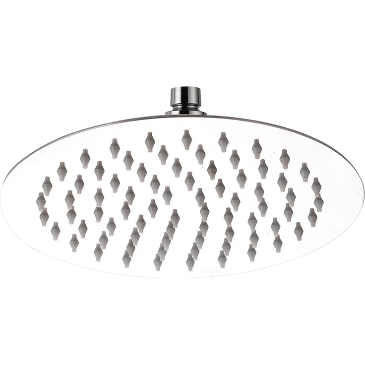 Aurlane Kopfbrause Edelstahl rund 20 cm, 1 Strahlart mit Antikalknoppen, einfache Montage ohne Werkzeug
