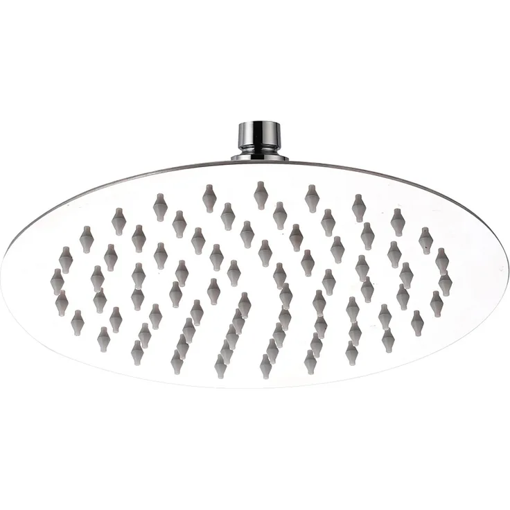 Aurlane Kopfbrause Edelstahl rund 20 cm, 1 Strahlart mit Antikalknoppen, einfache Montage ohne Werkzeug
