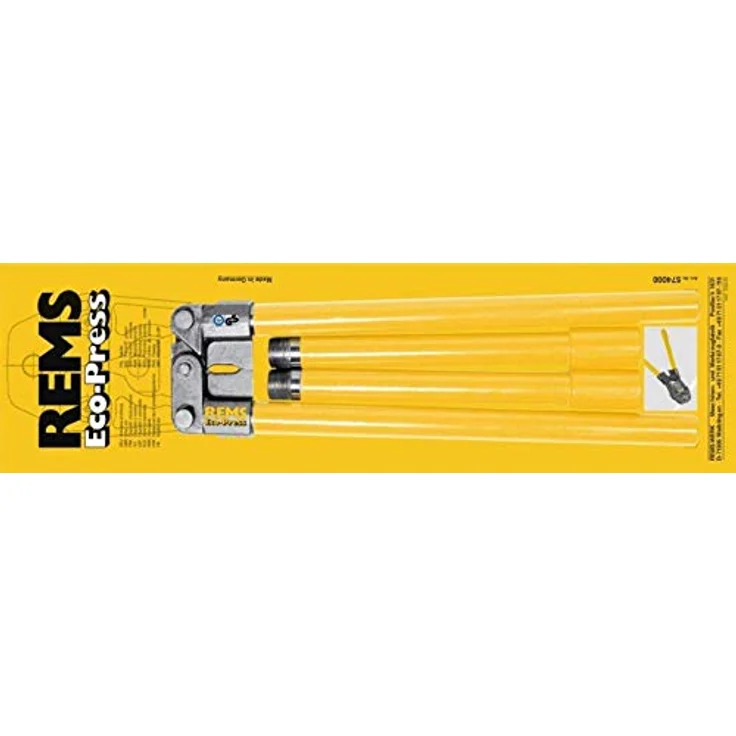 Rems Eco-Press Hand-Radialpresse, Durchmesser 10 - 26 mm, arretierender Endanschlag, für Kunststoff und Verbundrohre geeignet – Bild 1