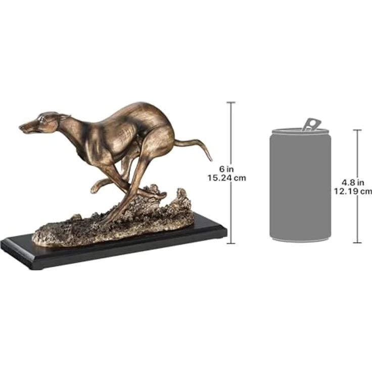 Design Toscano Windhund-Whippet, Art Deco Hundestatue – Bild 3