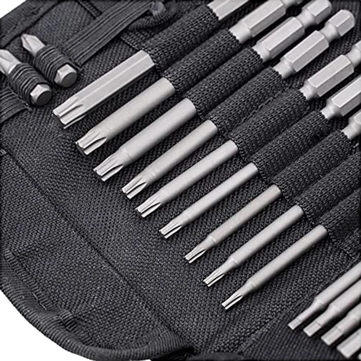 STIER Schraubendreher Satz mit Wechselklingen, 38-teilig, Schraubendreher Set, Schraubenzieher Set, Schraubendrehersatz in Textiltasche – Bild 3