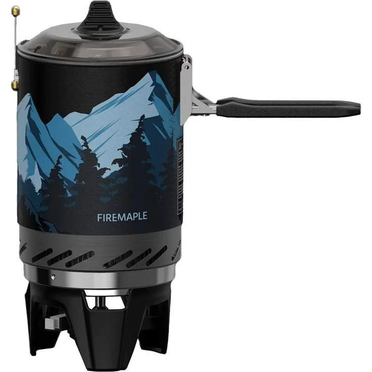 Fire-Maple Star X2, Gaskocher mit 2200 W Brennleistung, 1-Liter-Topf, integrierte Piezozündung, transportfreundlich in Schutznetztasche, leicht mit 600 g