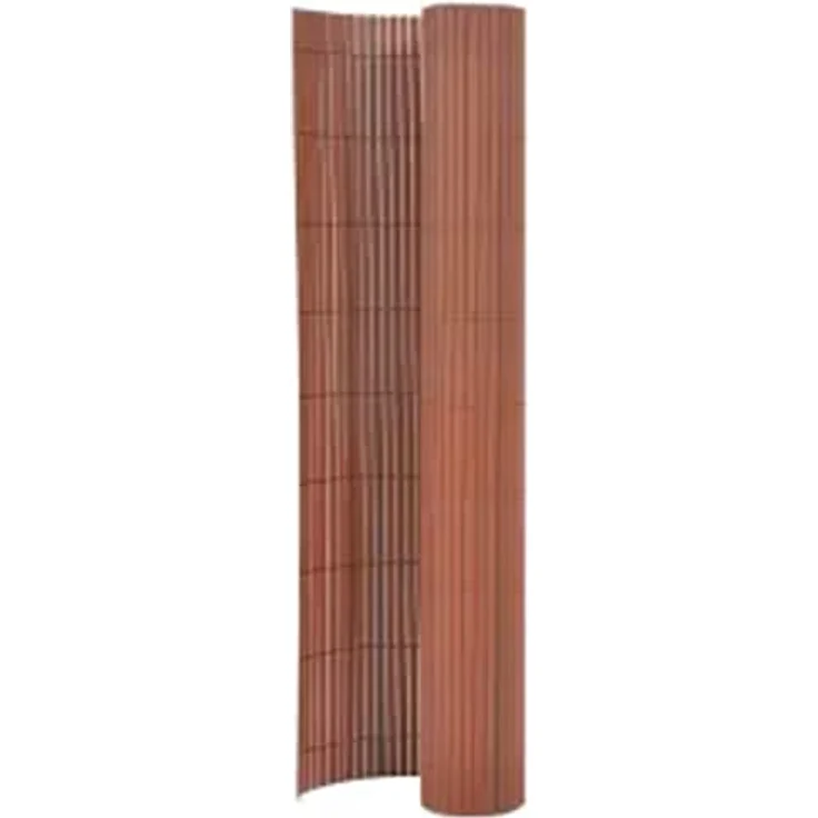 vidaXL Gartenzaun Doppelseitig, 110x400 cm, Braun, witterungsbeständig und flexibel zuschneidbar – Bild 1