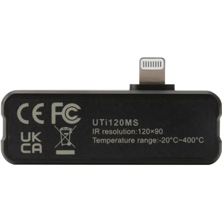 Uni-T UTi120MS, Wärmebildkamera für iPhone, Temperaturmessbereich -20 °C bis 400 °C, 120 x 90 Pixel Auflösung, kompakt und leicht (25 g) – Bild 4
