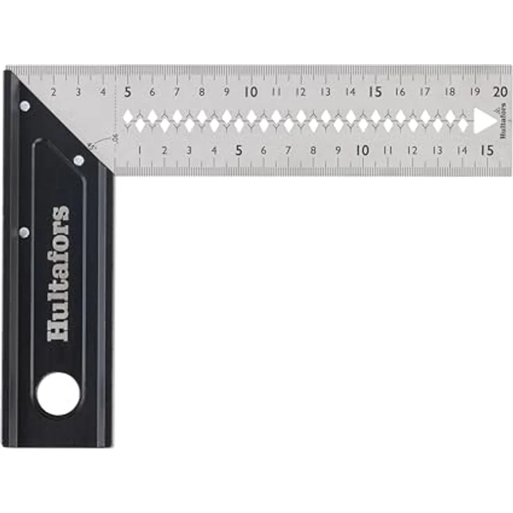 Hultafors Winkel Pro 205mm x 45mm, Aluminium mit Toleranz von ±0,03°, 45°/90°/135°, Anreißfunktion & Mittellinie, Messfunktion für Längen & Winkel, Made in EU, Modell 260303 – Bild 2